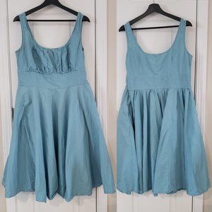 100% Cotton Eshakti Baby Blue Summer Dress